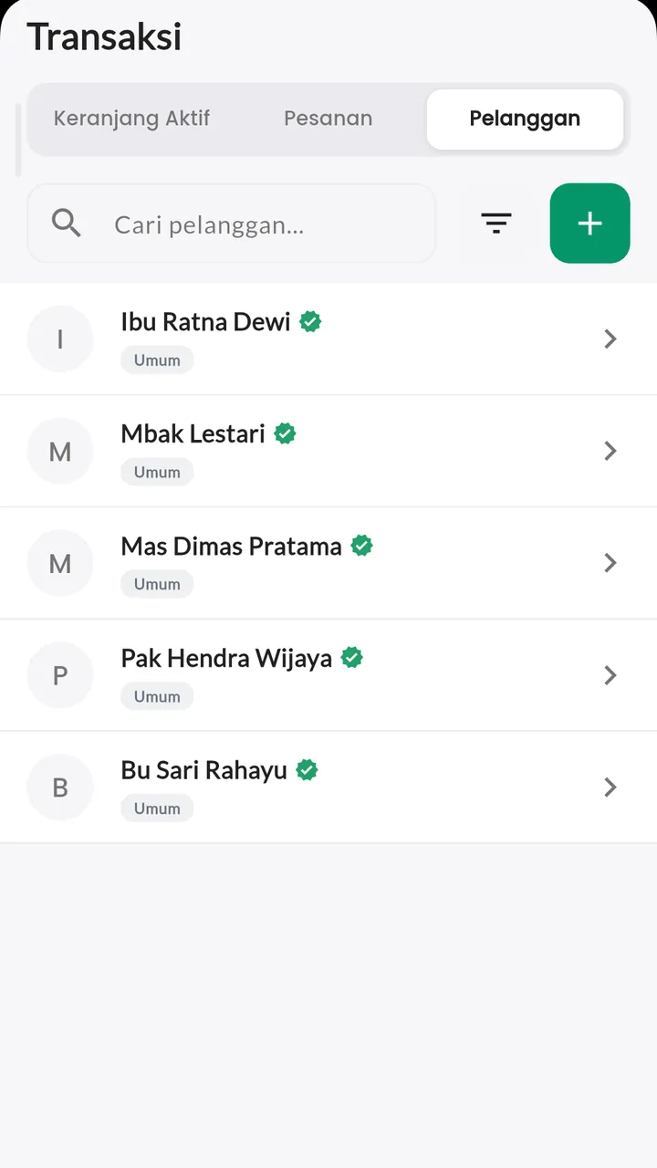 Daftar pelanggan: Simpan kontak pelanggan dan sapa lewat WhatsApp.