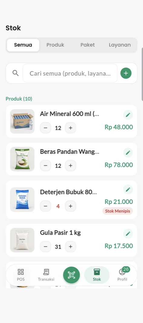 Aplikasi Berlaris di iPhone: stok